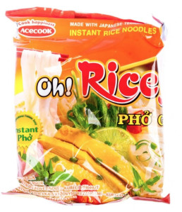 OH! RICEY Instantní Rýžové Široké Nudle S Příchutí Kuřecí 63g