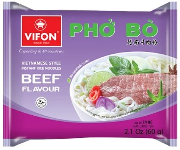 detail VIFON Instantní Rýžové Nudle S Příchutí Hovězí (Pho Bo) 60g