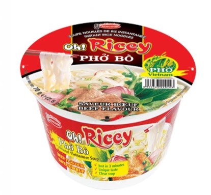 detail OH! RICEY Rýžové Nudle S Příchutí Hovězí Cup 71g