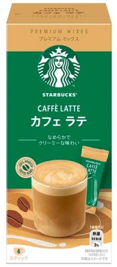 detail STARBUCKS Premium Mix Cafe Latte 4 Sticks 72g (JP)