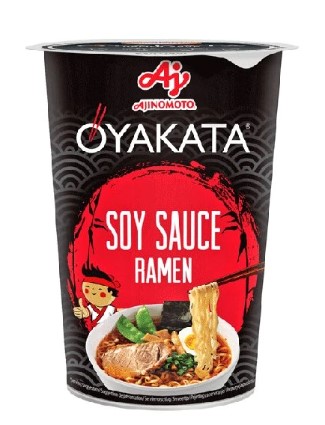 detail AJI OYAKATA Instantní Ramen Nudle S Příchutí Sójové Omáčky Cup 63g