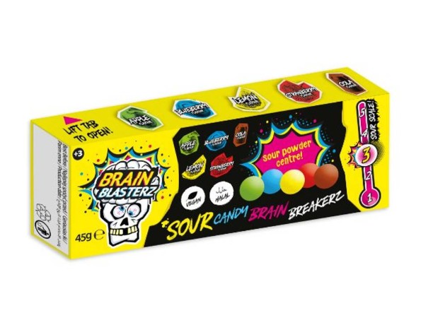 detail BRAIN BLASTERZ Candy Brain Breakers Level 3 Sour 45g