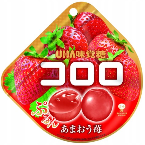 detail UHA Kororo Gumové Bonbóny Jahoda Tochiaika 40g (JP)