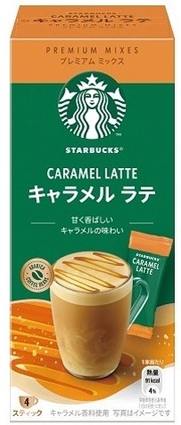 detail STARBUCKS Premium Mix Caramel Latte 4 Sticks 92g (JP)