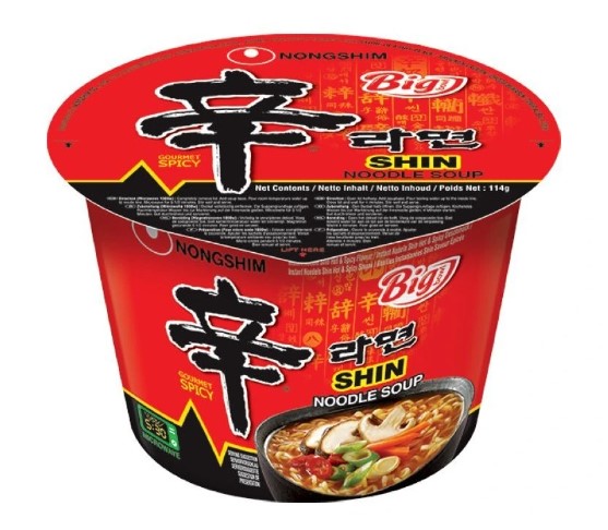 detail NONGSHIM SHIN Instantní Ramen Nudle Big Bowl 114g