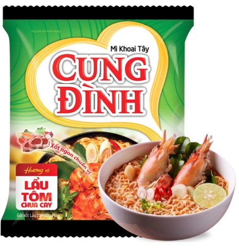 detail CUNG DINH Instantní Nudle S Příchutí Tomyum 77g