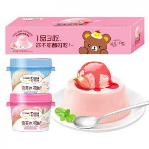 detail CLEVER MAMA Mini Ice Cream Pudding Mixed (3*50g) 150g