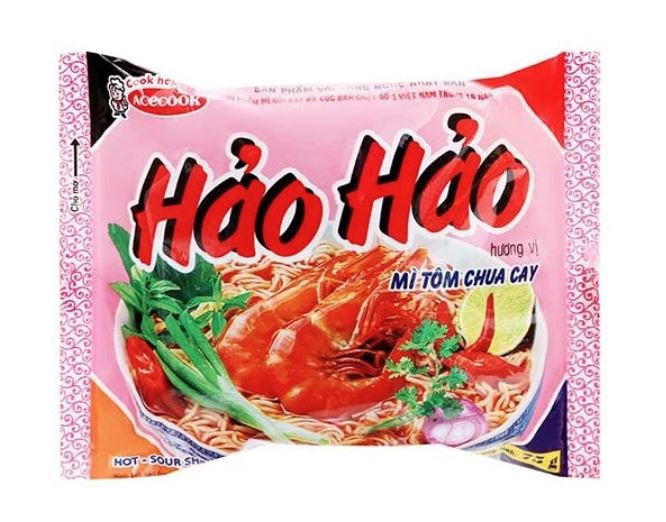 detail HAO HAO Instantní Nudle S Krevetové Příchutí 77g