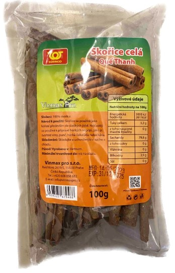 detail TOTACO SKOŘICE CELÁ 100G
