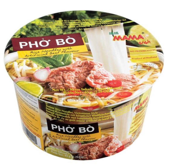 detail MAMA Instantní Rýžové Nudle Hovězí Bowl 65g