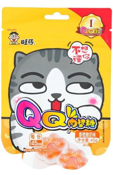 detail WANTWANT CAT Měkké Jogurtové Bonbóny S Příchutí Pomeranče 45g