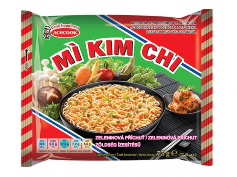 detail MI KIM CHI Instantní Nudle se Zeleninovou Příchutí 75g
