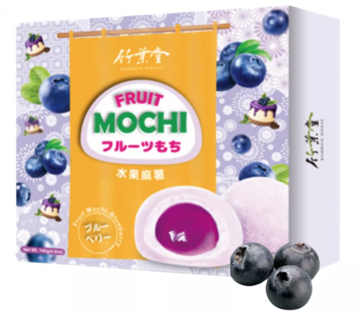 detail BAMBOO HOUSE Rýžové Koláčky Mochi S Příchutí Borůvky 120g
