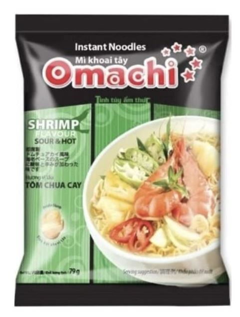 detail OMACHI Instantní Bramborové Nudle S Příchutí Krevety 80g