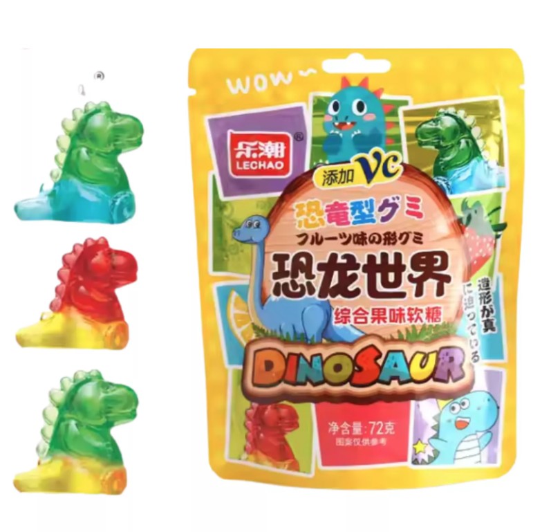 detail LE CHAO Dinosaur Gummy 72g