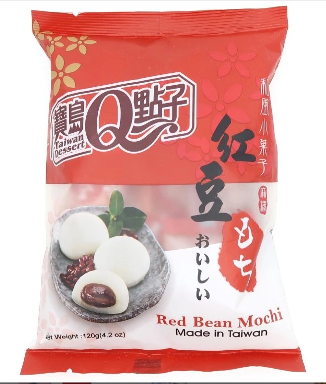 detail Q Mochi Rýžové Koláčky S Příchutí Červená Fazole 120g Sáčky