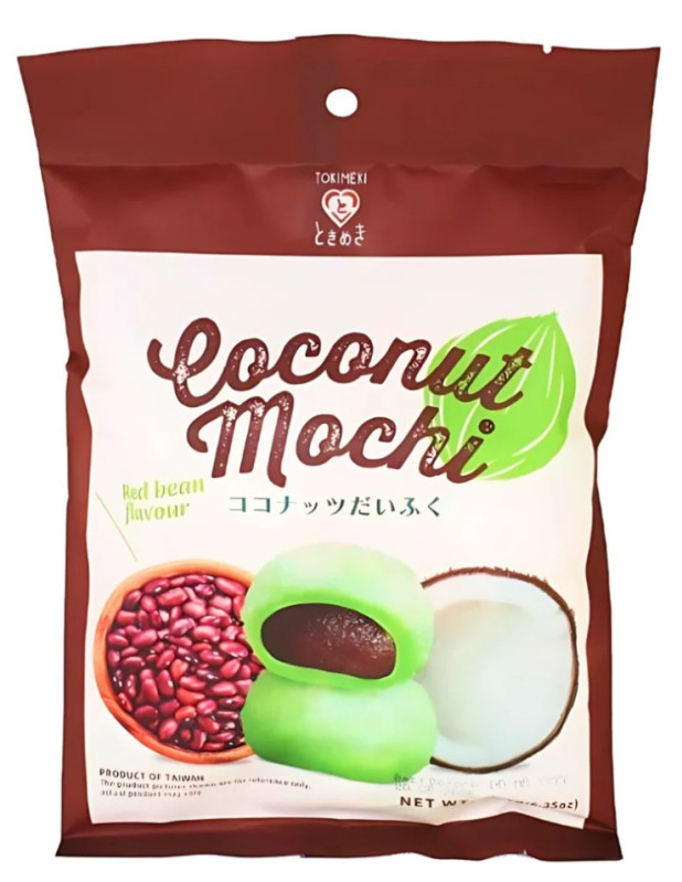 detail TOKIMEKI Mini Mochi Red Bean Coconut Pandan 120g