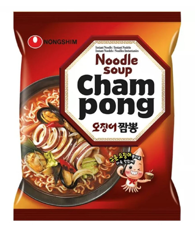 detail NONGSHIM CHAM PONG Instantní Ramyun Nudle 124g