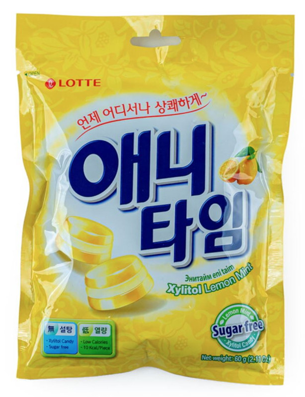 detail LOTTE Bonbóny Anytime Se Citrónem A Mátou 60g